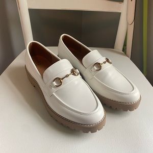 Target White Leather Loafers